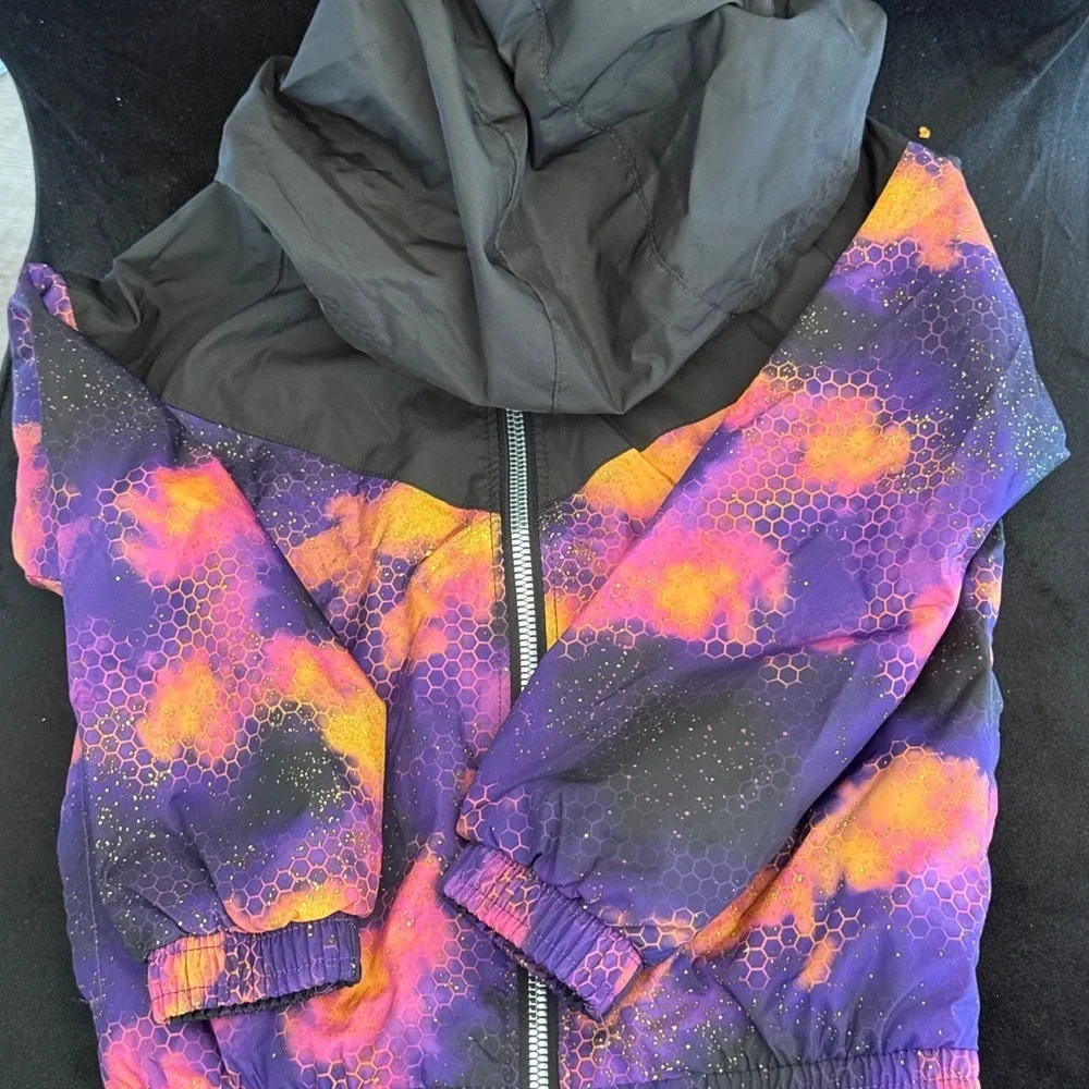 Nike Kids Purple, Pink & Orange Hooded Windbreaker Jacket 3T
